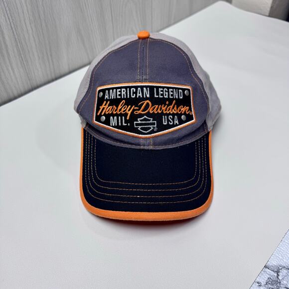 Harley Davidson Namesake Baseball Cap American Legend Mil. USA One Size Gray - Picture 2 of 9